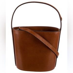 Staud Embossed Leather Bucket Bag